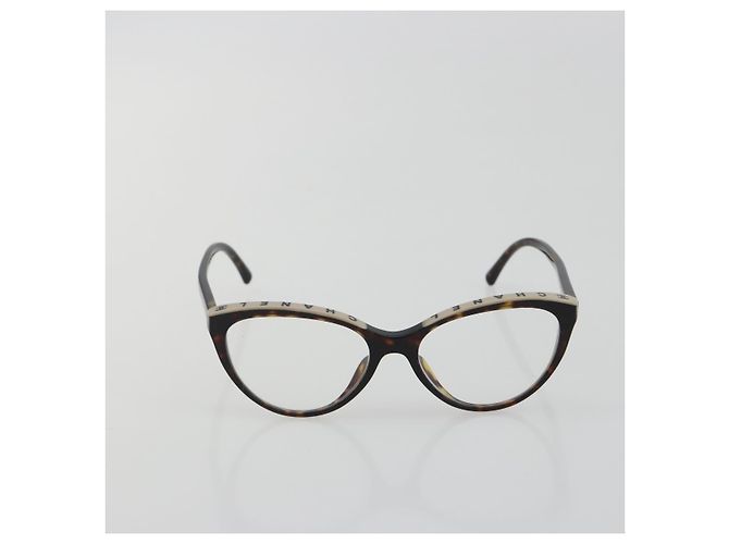 Gafas de sol CHANEL estampado carey de plástico marrón CC Auth BA14129 Castaño - vista 13
