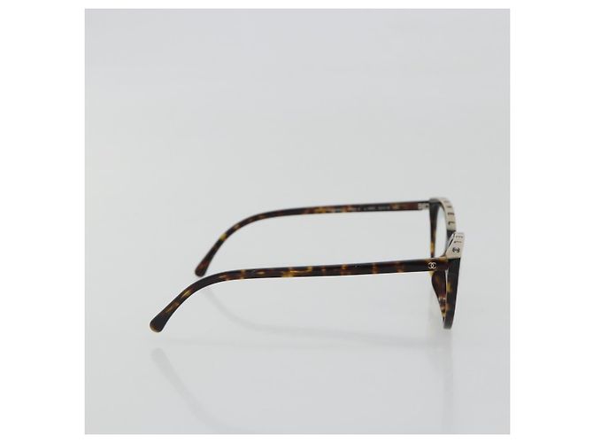 Gafas de sol CHANEL estampado carey de plástico marrón CC Auth BA14129 Castaño - vista 4