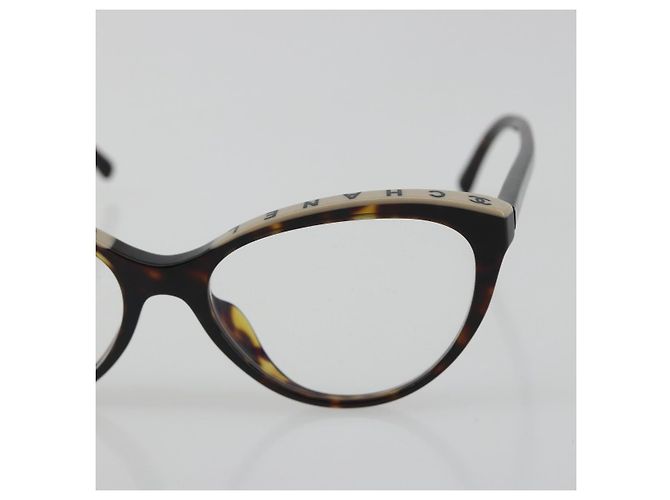 Gafas de sol CHANEL estampado carey de plástico marrón CC Auth BA14129 Castaño - vista 6