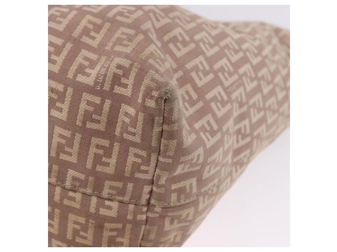 FENDI Zucchino Canvas Tote Bag Pink Gold Auth 192523 Golden - Ansicht 14