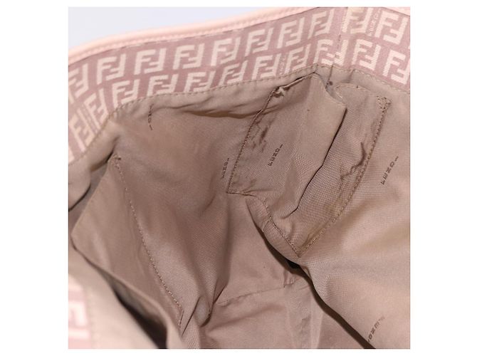 FENDI Zucchino Canvas Tote Bag Pink Gold Auth 192523 Golden - Ansicht 20