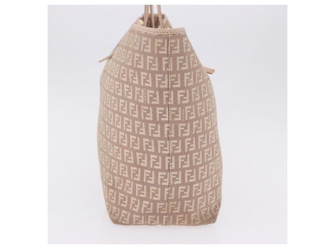 FENDI Zucchino Canvas Tote Bag Pink Gold Auth 192523 Golden - Ansicht 5