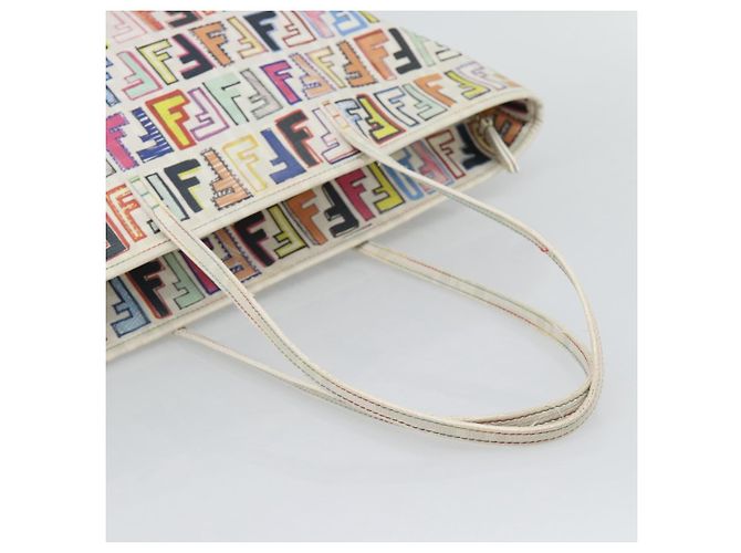 FENDI Zucca Canvas Tote Bag PVC Multicolor Gold Auth 194657V Mehrfarben Golden - Ansicht 7