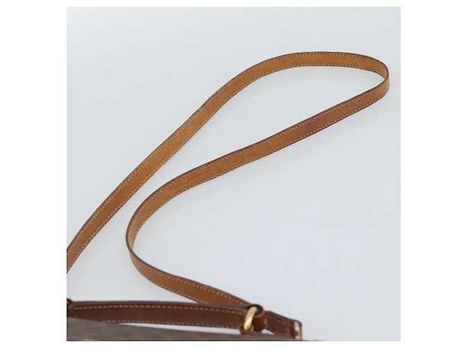 Céline Borsa a mano CELINE Macadam Canvas PVC Leather 2way Brown Gold Auth 195169 Marrone D'oro - vista 14