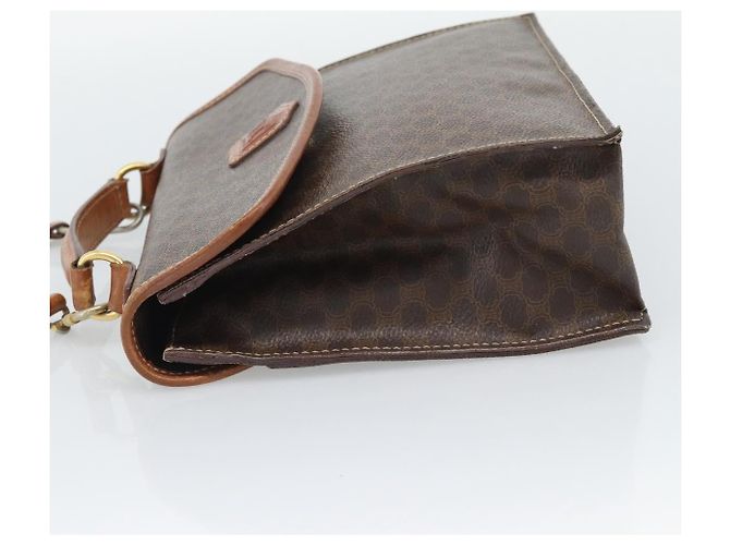 Céline Borsa a mano CELINE Macadam Canvas PVC Leather 2way Brown Gold Auth 195169 Marrone D'oro - vista 3