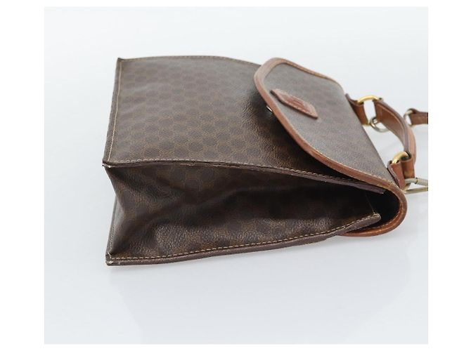 Céline Borsa a mano CELINE Macadam Canvas PVC Leather 2way Brown Gold Auth 195169 Marrone D'oro - vista 4