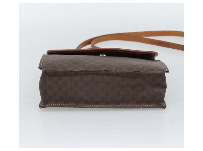 Céline Borsa a mano CELINE Macadam Canvas PVC Leather 2way Brown Gold Auth 195169 Marrone D'oro - vista 5