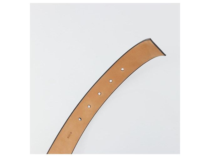 LOUIS VUITTON Cintura LV Stamp Belt Leather Black M6896 LV Auth BA14230A Nero - vista 10