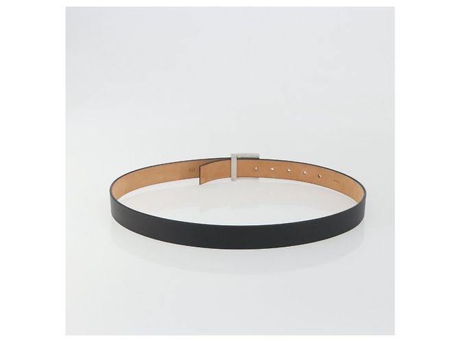 LOUIS VUITTON Cintura LV Stamp Belt Leather Black M6896 LV Auth BA14230A Nero - vista 2
