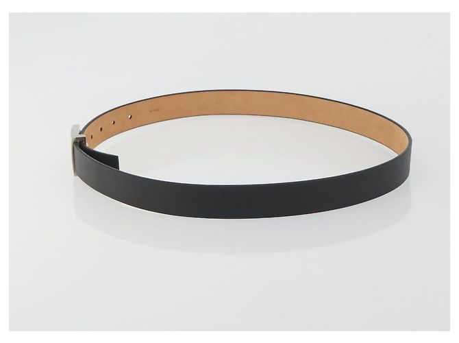 LOUIS VUITTON Cintura LV Stamp Belt Leather Black M6896 LV Auth BA14230A Nero - vista 3