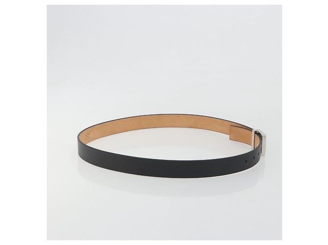 LOUIS VUITTON Cintura LV Stamp Belt Leather Black M6896 LV Auth BA14230A Nero - vista 4