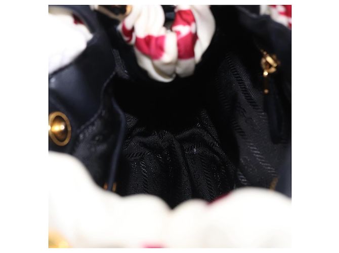 Borsa a tracolla PRADA Nylon 2way White Gold Auth 193341V Bianco D'oro - vista 22