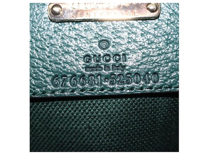 Borsa Tote GUCCI Ofidia Canvas Green Gold 676681 Auth 192482V - vista 11