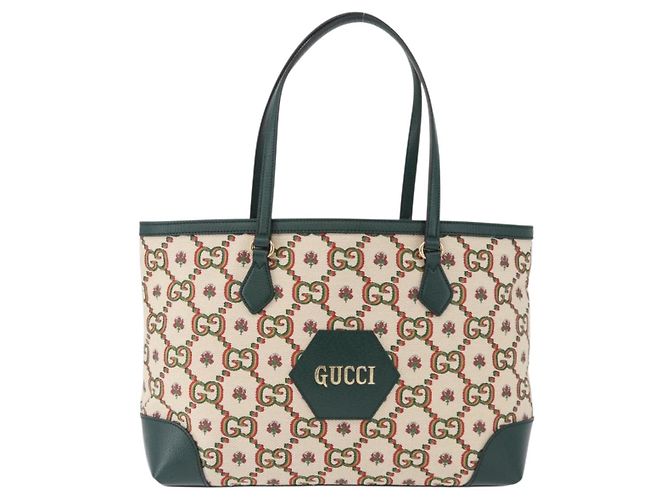 Borsa Tote GUCCI Ofidia Canvas Green Gold 676681 Auth 192482V - vista 13