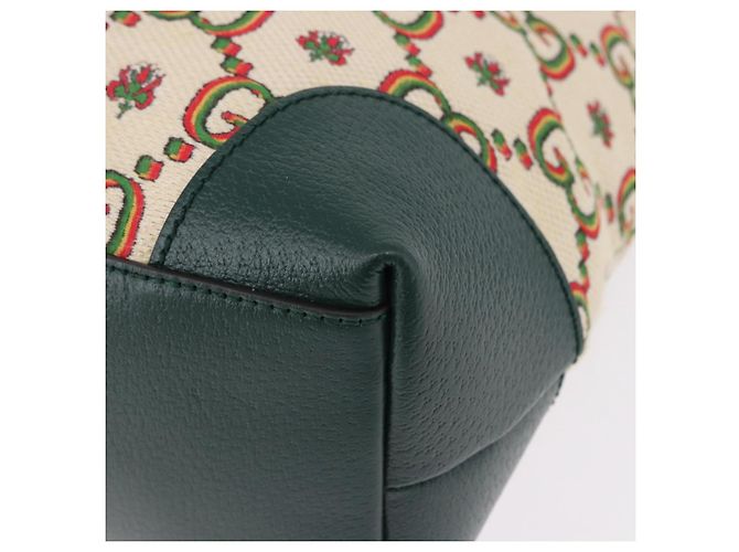 Borsa Tote GUCCI Ofidia Canvas Green Gold 676681 Auth 192482V - vista 14