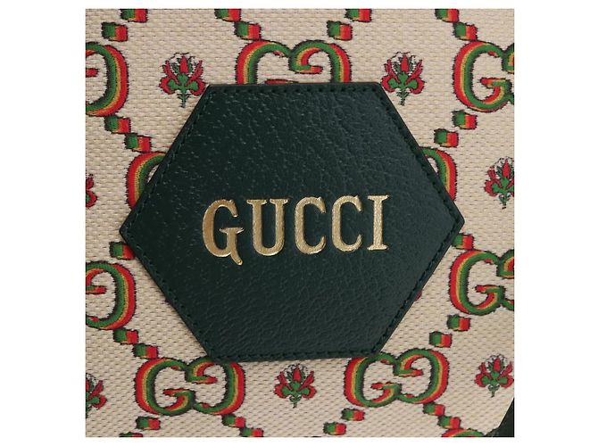 Borsa Tote GUCCI Ofidia Canvas Green Gold 676681 Auth 192482V - vista 17