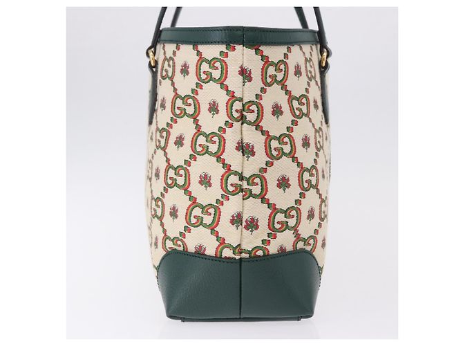 Borsa Tote GUCCI Ofidia Canvas Green Gold 676681 Auth 192482V - vista 4