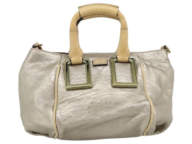 Chloé Borsa Chloe Etel in pelle 2way Gold Auth BA14652A D'oro - vista 13