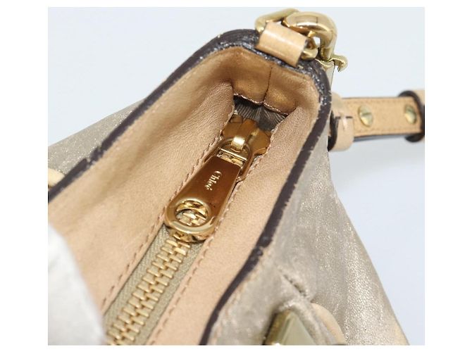 Chloé Borsa Chloe Etel in pelle 2way Gold Auth BA14652A D'oro - vista 18