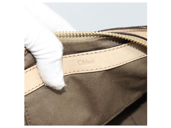 Chloé Borsa Chloe Etel in pelle 2way Gold Auth BA14652A D'oro - vista 19
