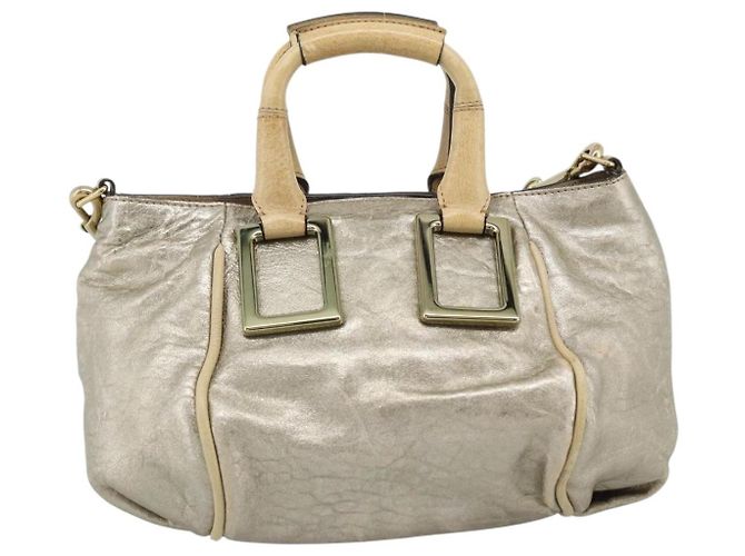 Chloé Borsa Chloe Etel in pelle 2way Gold Auth BA14652A D'oro - vista 2
