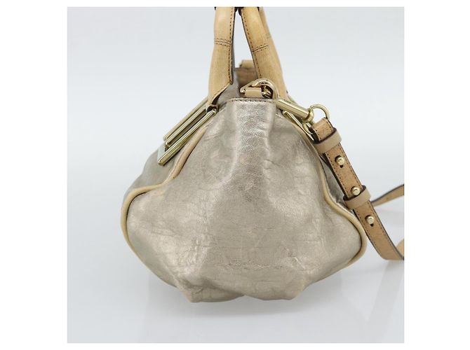 Chloé Borsa Chloe Etel in pelle 2way Gold Auth BA14652A D'oro - vista 3