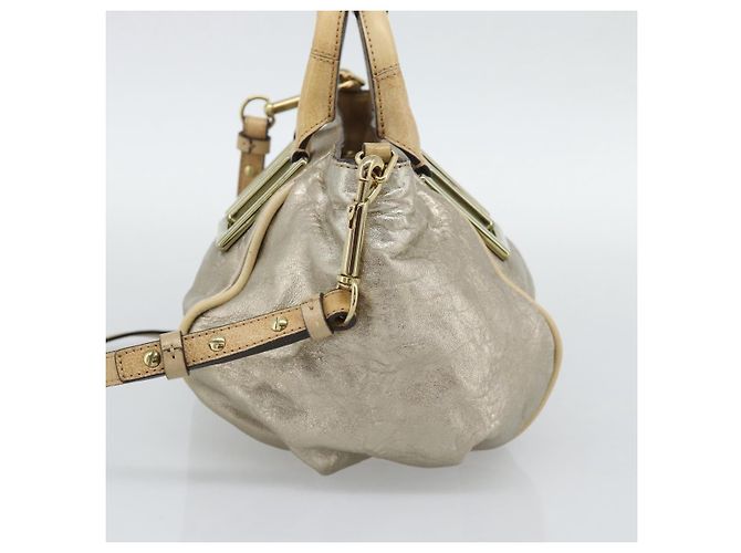 Chloé Borsa Chloe Etel in pelle 2way Gold Auth BA14652A D'oro - vista 4