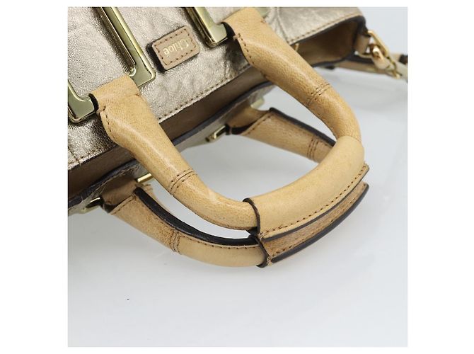 Chloé Borsa Chloe Etel in pelle 2way Gold Auth BA14652A D'oro - vista 7