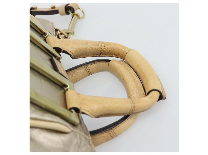 Chloé Borsa Chloe Etel in pelle 2way Gold Auth BA14652A D'oro - vista 8