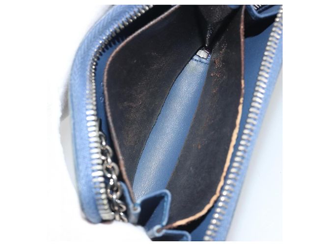 Monedero GUCCI GG Canvas Guccissima de cuero Navy Silver 256810 Auth 192547 - vista 11