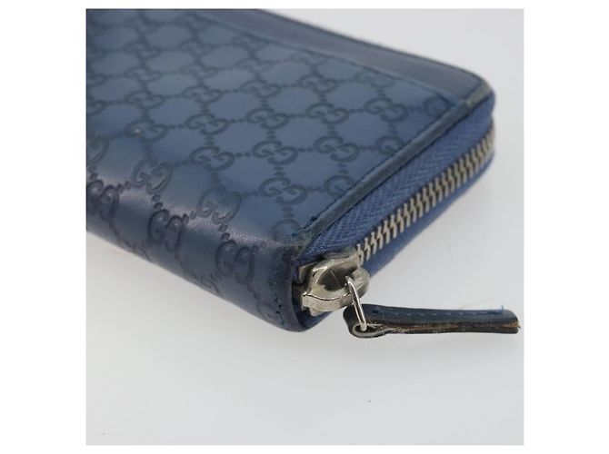 Monedero GUCCI GG Canvas Guccissima de cuero Navy Silver 256810 Auth 192547 - vista 15