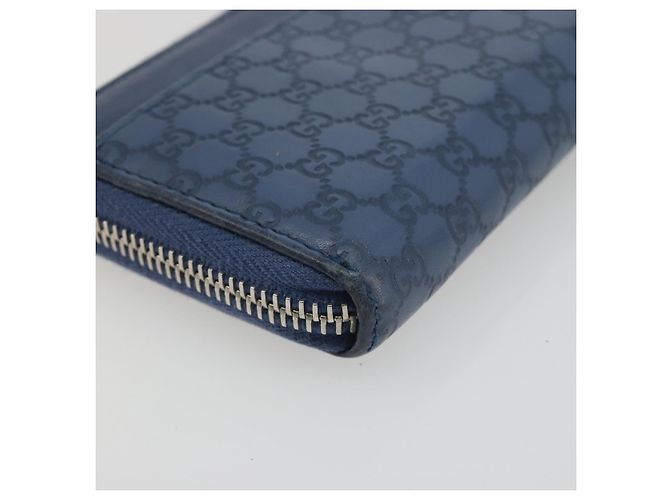 Monedero GUCCI GG Canvas Guccissima de cuero Navy Silver 256810 Auth 192547 - vista 16