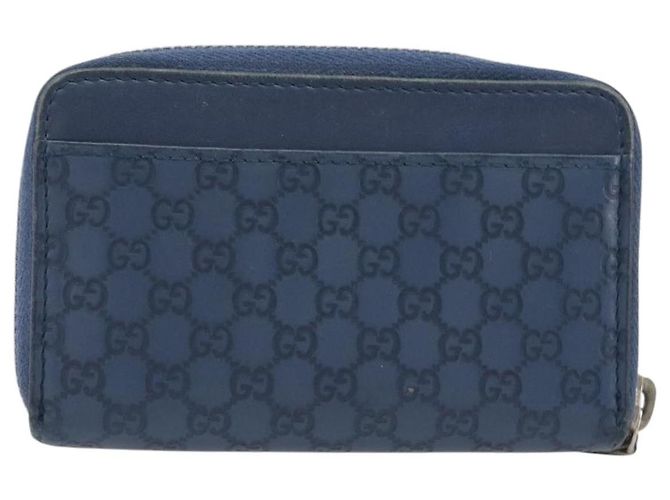 Monedero GUCCI GG Canvas Guccissima de cuero Navy Silver 256810 Auth 192547 - vista 2