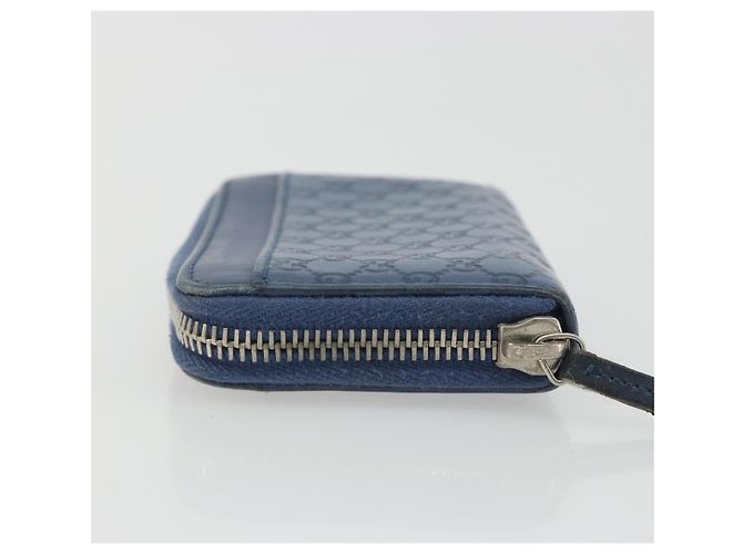 Monedero GUCCI GG Canvas Guccissima de cuero Navy Silver 256810 Auth 192547 - vista 4