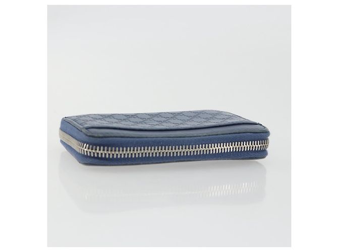 Monedero GUCCI GG Canvas Guccissima de cuero Navy Silver 256810 Auth 192547 - vista 5