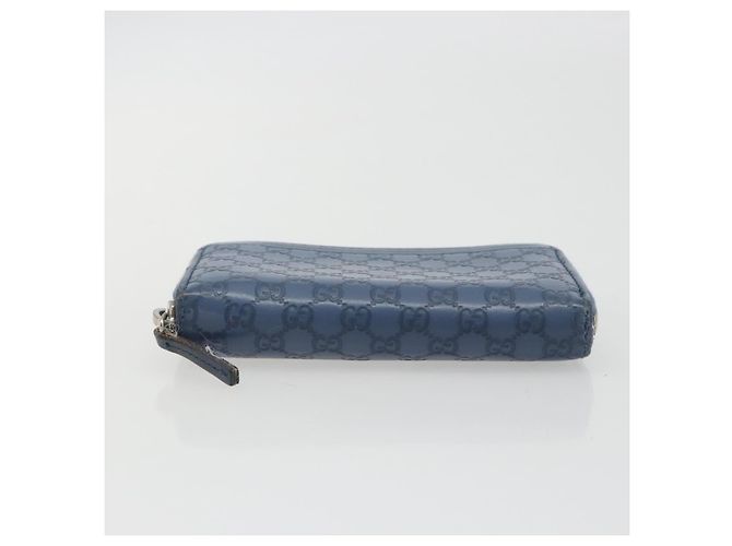 Monedero GUCCI GG Canvas Guccissima de cuero Navy Silver 256810 Auth 192547 - vista 6