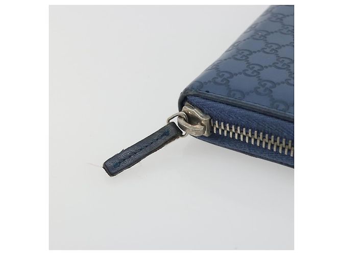 Monedero GUCCI GG Canvas Guccissima de cuero Navy Silver 256810 Auth 192547 - vista 8