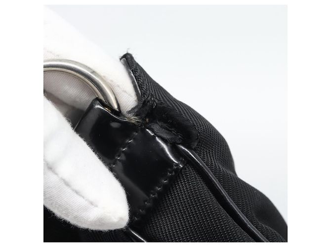 Borsa a mano GUCCI Bamboo Nylon 2way Nero Argento 001 1705 1577 Auth gh2326 - vista 11