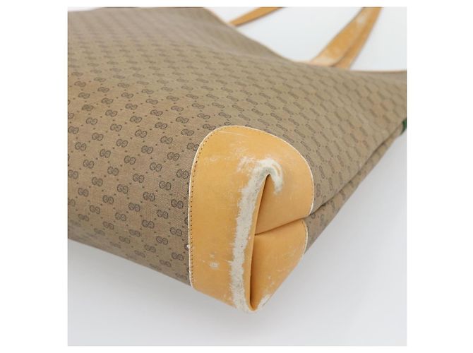 Borsa GUCCI Micro GG Supreme Web Sherry Line Beige Gold 002 123 0174 Auth 193571 D'oro - vista 15