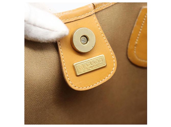 Borsa GUCCI Micro GG Supreme Web Sherry Line Beige Gold 002 123 0174 Auth 193571 D'oro - vista 19