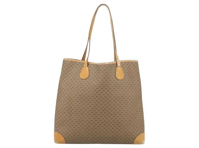 Borsa GUCCI Micro GG Supreme Web Sherry Line Beige Gold 002 123 0174 Auth 193571 D'oro - vista 2