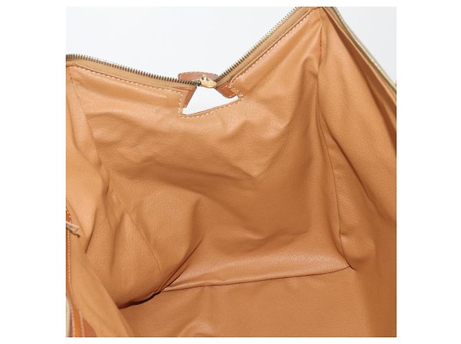 Céline Borsa Boston CELINE Macadam PVC Pelle 2way Marrone Tono Oro Auth ep15316 - vista 22