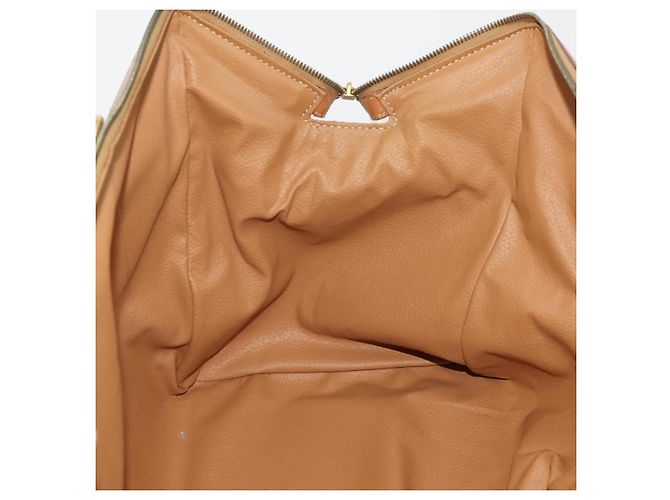 Céline Borsa Boston CELINE Macadam PVC Pelle 2way Marrone Tono Oro Auth ep15316 - vista 23