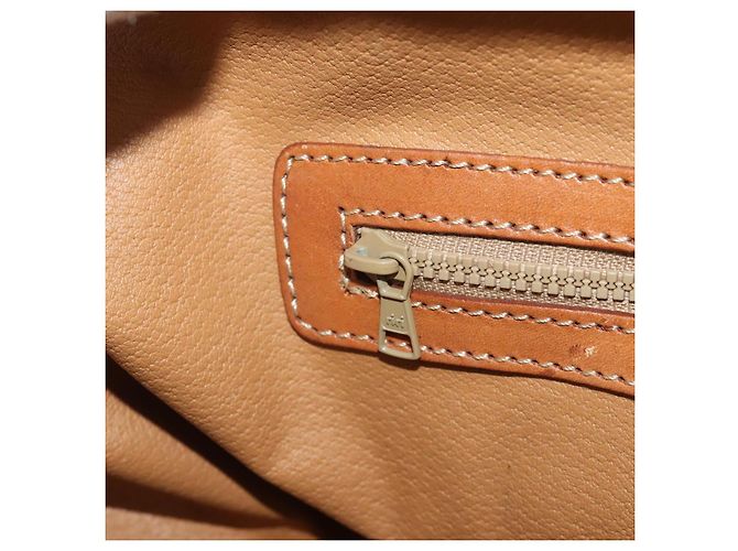 Céline Borsa Boston CELINE Macadam PVC Pelle 2way Marrone Tono Oro Auth ep15316 - vista 25