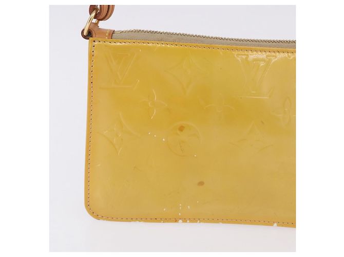 LOUIS VUITTON Monogram Vernis Lexington Accessory Pouch Beige M91010 Auth gh2259 - vista 3