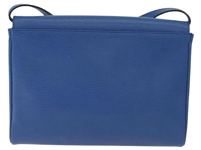 Céline CELINE Circle Schultertasche aus Leder Blau Gold Auth BA14157V Golden - Ansicht 2