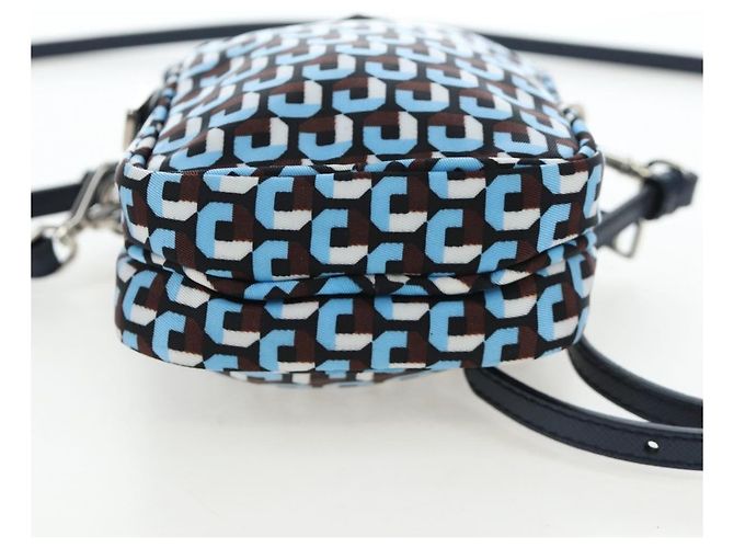 Borsa a Tracolla Mini PRADA Nylon Blue Silver 1N1860 Auth am12089V Argento - vista 5