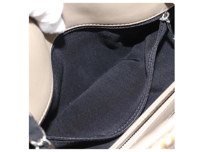 CHANEL Just Mademoiselle Matelasse Chain Shoulder Patent Brown CC Auth ka5511A Marrone Argento - vista 21