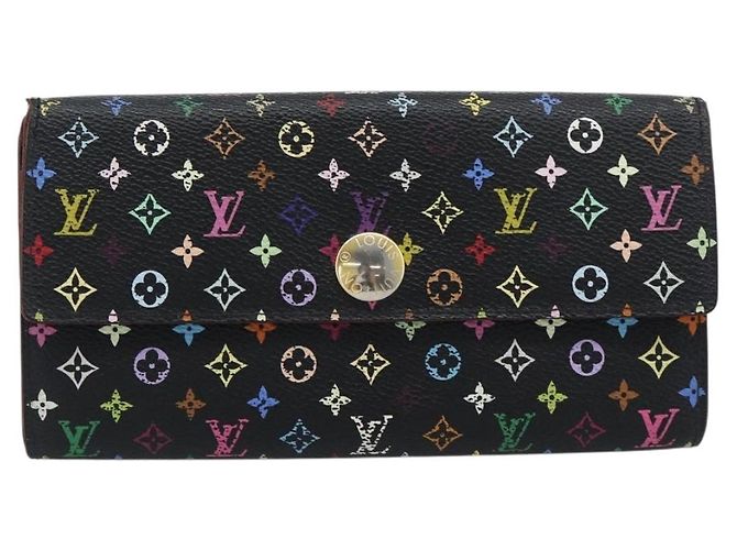 LOUIS VUITTON Monogram Multicolor Portefeiulle Sarah Black M60668 Auth BA14629 Nero - vista 13