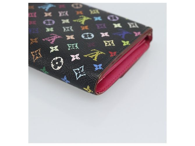 LOUIS VUITTON Monogram Multicolor Portefeiulle Sarah Black M60668 Auth BA14629 Nero - vista 15